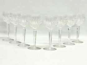 A set of 8 tall Waterford Crystal ‘Colleen’ wine glasses. 19cm
