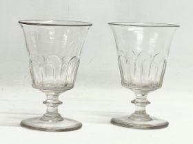 A pair of George III rummer glasses. Circa 1800-1820. 9.5x13.5cm