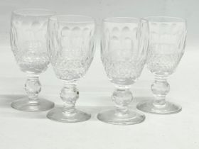 A set of 4 Waterford Crystal ‘Colleen’ sherry glasses. 11cm