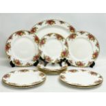 A collection of Royal Albert ‘Old Country Roses’ dinner ware. 6 dinner plates 26cm. 6 salad plates