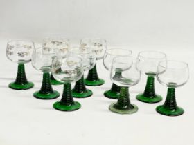 10 vintage French crystal glasses by Luminarc.