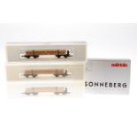 4 Märklin Mini-Club Wagen 3x Museum 1992 und Sonneberg, Spur Z, Alterungsspuren, je in OVP, Z 3