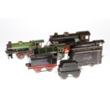 Konv. 4 versch. Lokomotiven und 3 Tender, Spur 0, Z 4