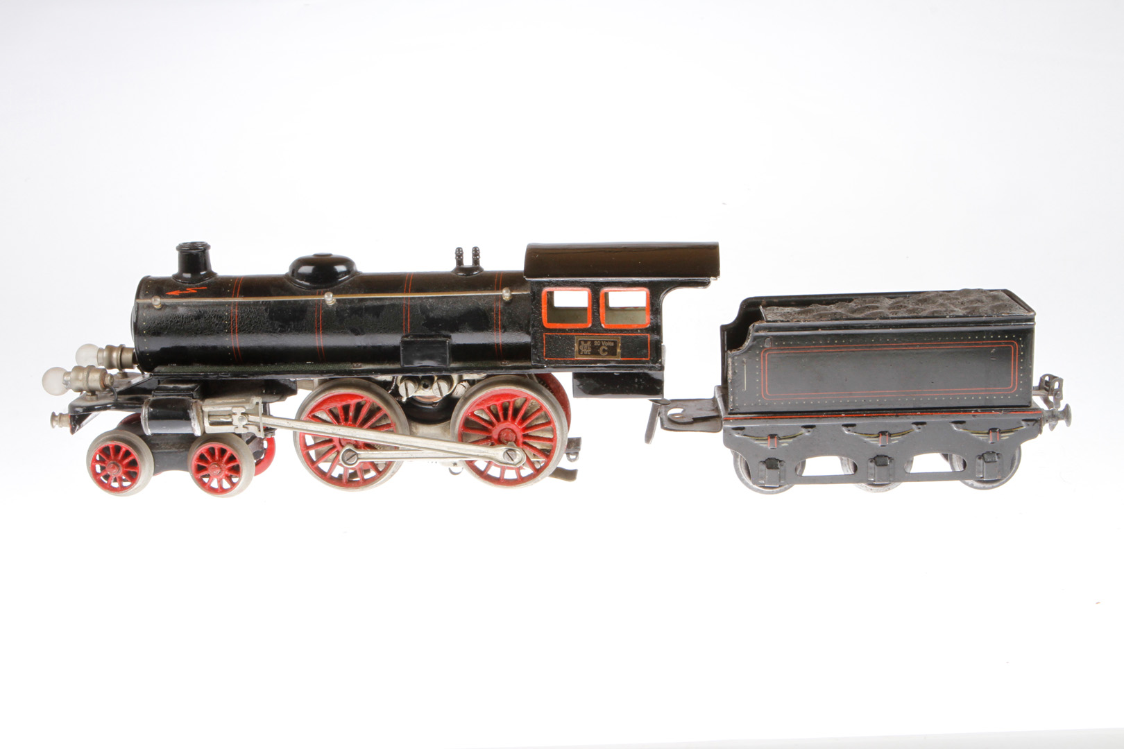 Märklin 2-B Dampflok E 66/13041, Spur 1, elektr., schwarz, mit Tender und 2 el. bel. Stirnlampen,