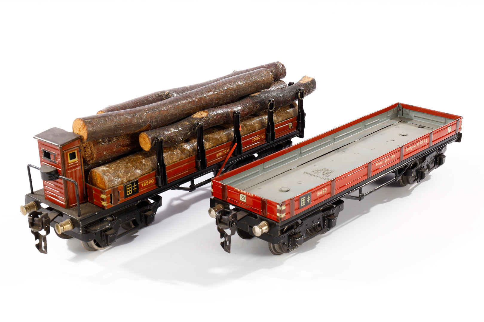 2 Märklin Güterwagen 1848 und 1852, Spur 0, CL, LS, L 24,5, Z 4