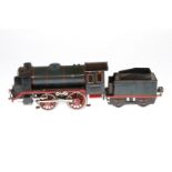 Märklin B-Dampflok R 66/12910, Spur 0, elektr., blau/schwarz, mit Tender, kW und 2 el. bel.