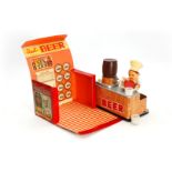 Japan Automat ”Root Beer”, batteriebetrieben, Blech/Kunststoff, mit Koch, Fass und 3 Gläsern,
