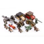Konv. Holz-Spielzeug, darunter 2 Limousinen und Militärfahrzeuge, LS, L 10-37, Z 4