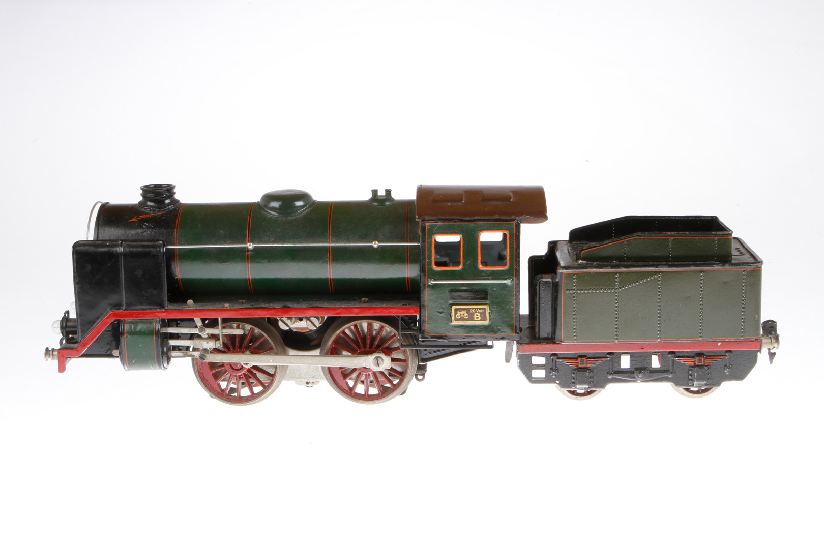 Märklin B-Dampflok R 66/12921, Spur 1, elektr., dunkelgrün/schwarz, mit Tender, kW und 2 el. bel.