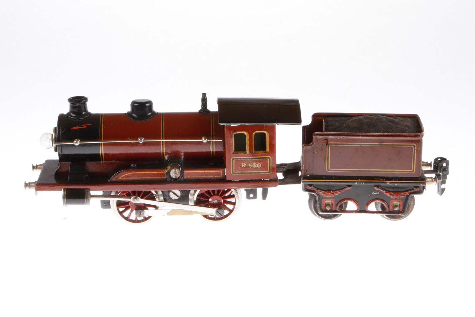 Märklin B-Dampflok, Spur 0, auf elektr. umgebaut, mit Tender und 1 el. bel. Stirnlampe, Z 4