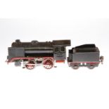 Märklin B-Dampflok R 66/12910, Spur 0, elektr., schwarz, mit Tender, kW und 2 el. bel.