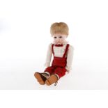 K & R Puppe, Junge, mit Porzellangliedern, Rückennr. 5000/927, H 39