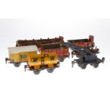 7 Märklin Güterwagen, Spur 0, LS und Alterungsspuren, Z 4