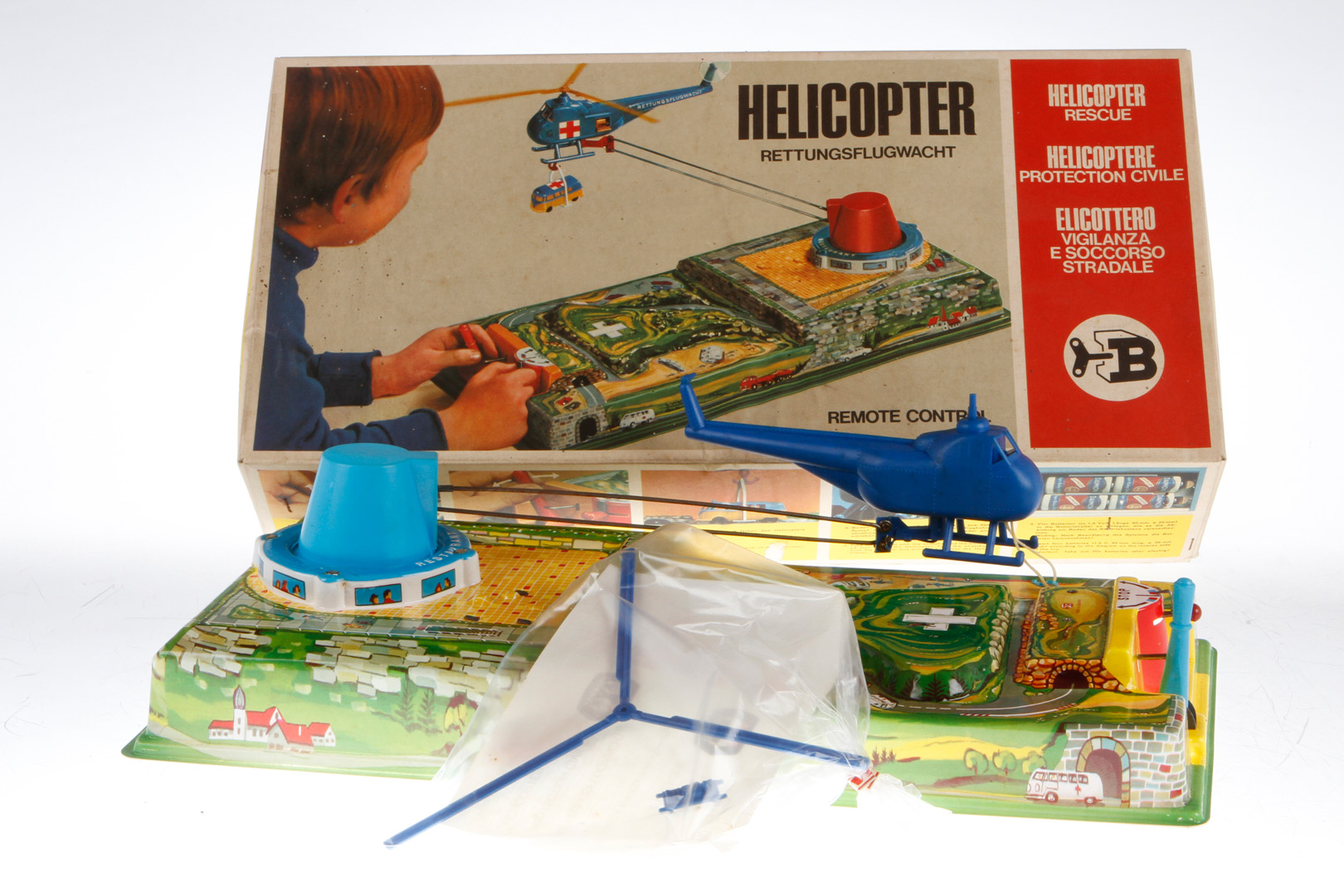 Biller Helicopter-Rettungsflugwacht 1299, wohl komplett, Alterungsspuren, L 45, im leicht besch. OK,