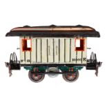 Märklin Gepäckwagen 1823, Spur 1, uralt, HL, mit kleiner Inneneinrichtung, 2x2 ST, 2 AT,