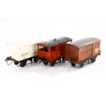 3 Hornby Güterwagen, Spur 0, HL, LS, L 14, Z 3