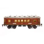 Märklin Mitropa Speisewagen 1932 G, Spur 1, Teak, HL, mit Inneneinrichtung, 4 AT, 4A-Gussräder, 7