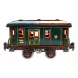 Märklin Postwagen 1822, Spur 1, uralt, HL, 4 AT, 2 DT, mit Inneneinrichtung, Stuhllehne fehlt,