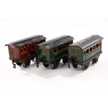 3 Märklin Wagen 1872 und 1873, Spur 0, CL, LS, L 11, Z 4