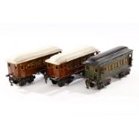 3 Märklin Wagen 1886, Spur 0, CL, LS, L 20, Z 4