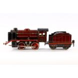 Märklin B-Dampflok R 12890, Spur 0, elektr., rotbraun/schwarz, mit Tender, kW und 1 el. bel.