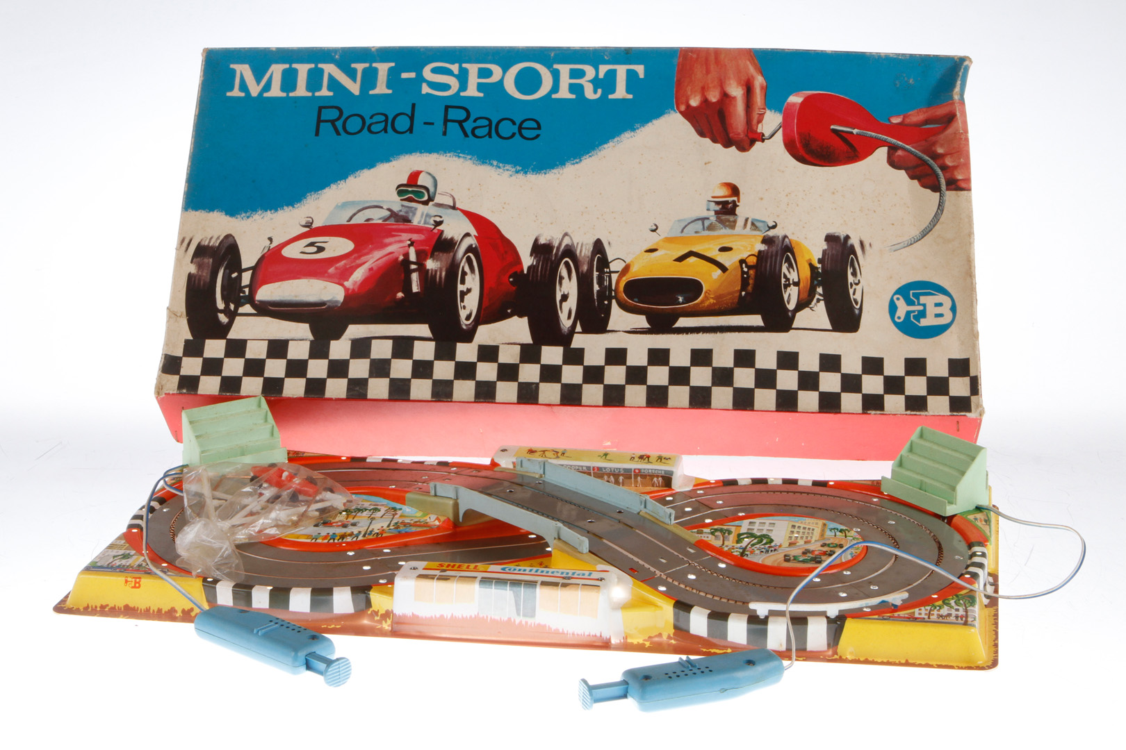 Biller Mini-Sport Road-Racer, Blech/Kunststoff, wohl komplett, Alterungsspuren, L 46,5, im tw besch.