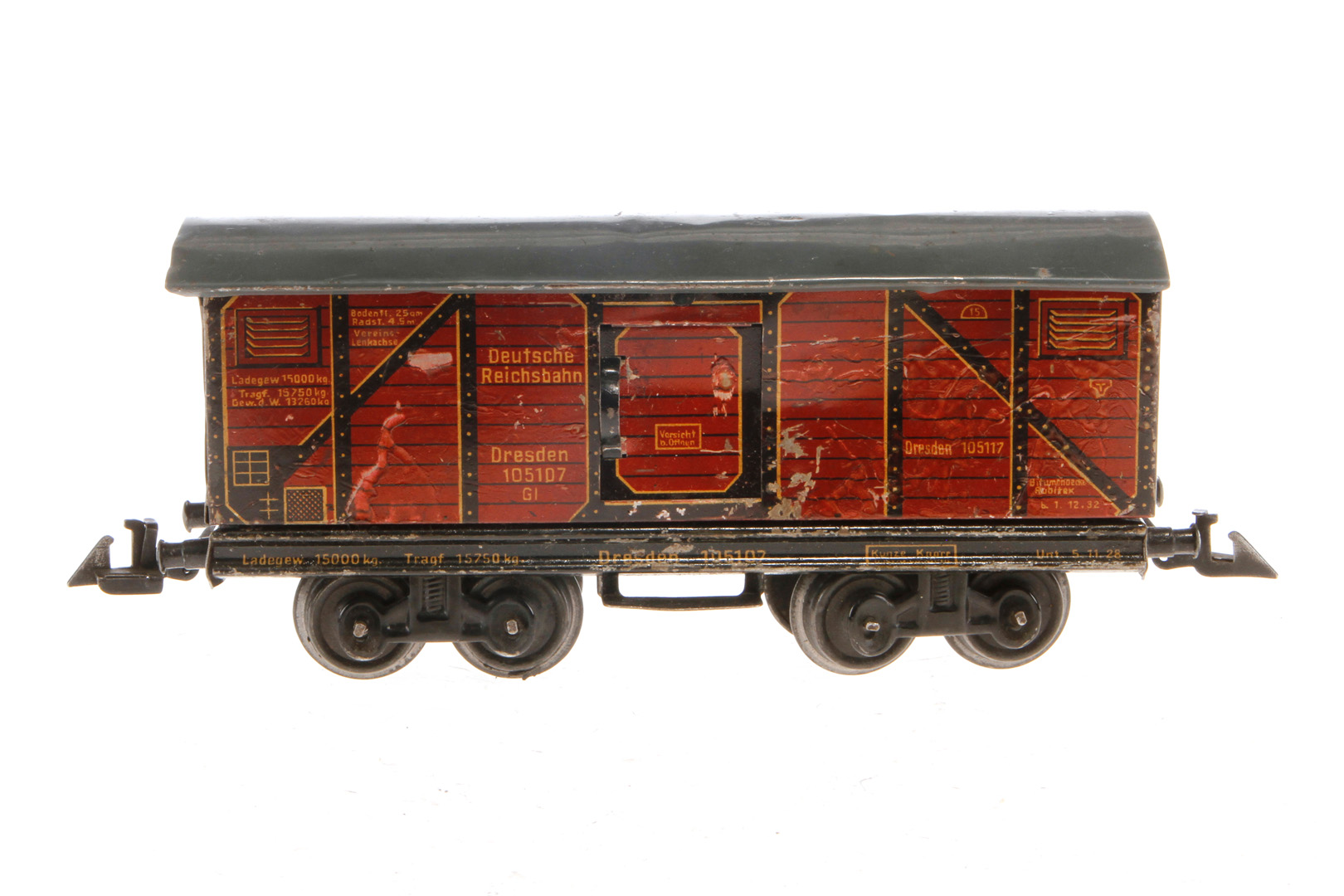 Bing ged. Güterwagen, Spur 0, CL, mit 2 ST, LS, L 21, Z 3