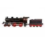 Märklin 2-B-1 Dampflok CEM 1021, mit 4A-Tender, Spur 1, Uhrwerk intakt, mit 3 imit. Stirnlampen