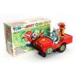 TM Japan Automat ”Tom and Jerry Comic Car”, batteriebetrieben, L 28, OK, Z 2