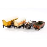 4 Märklin Güterwagen, Spur 0, CL, LS, L 13 und 16,5, Z 4