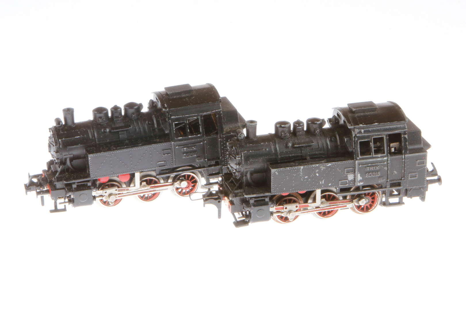 2 Trix Tenderlokomotiven, Spur H0, schwarz, LS und Alterungsspuren, Z 3