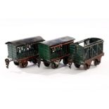 3 Märklin Viehwagen, Spur 0, uralt, HL, LS, L 9,5, Z 4