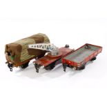 3 Märklin Güterwagen, Spur 0, LS, L 16,5, Z 4