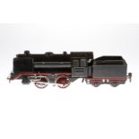 Märklin B-Dampflok R 920, Spur 0, Uhrwerk intakt, schwarz, mit Tender, Z 4