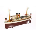 Märklin Schiff 5026, uralt, mit Mysteriös-Antrieb, fachmännisch rest. und ergänzt, L 29, dekorativ