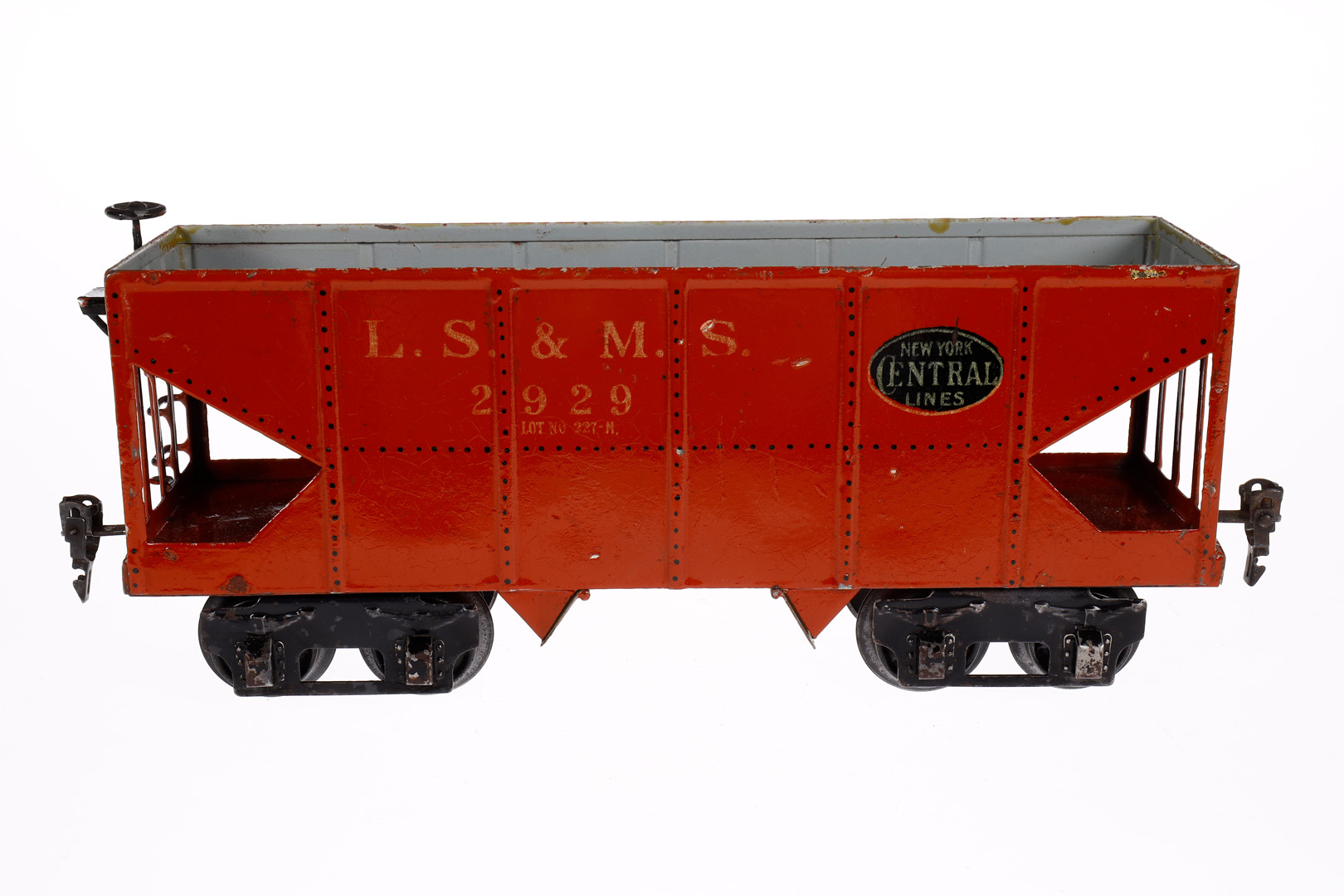 Märklin amerik. Selbstentladewagen 2929, Spur 1, HL, mit Bremsspindel, 4A, leichte