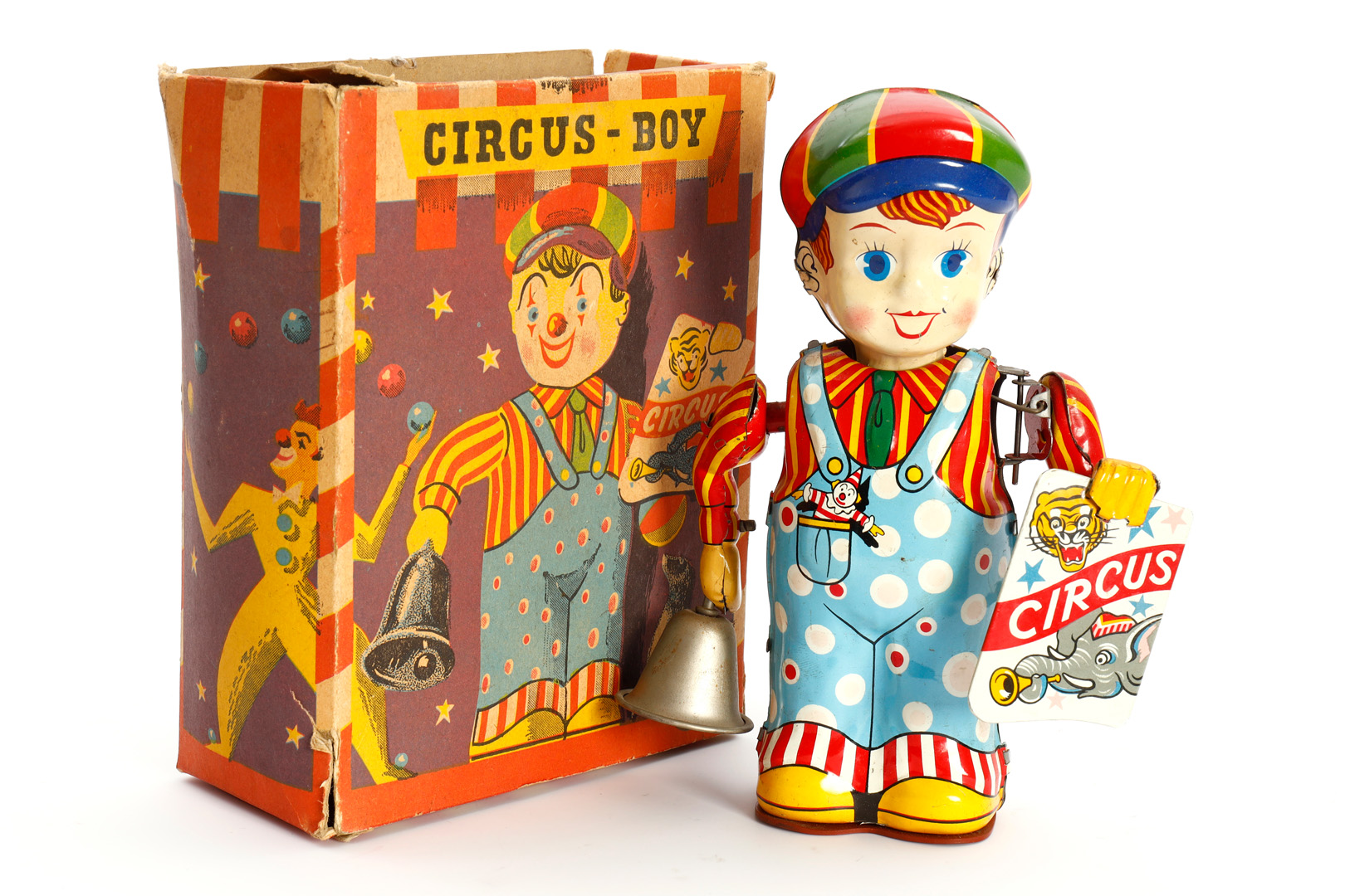 Joustra Circus-Boy Nr. 1023, Frankreich, Blech, CL, Uhrwerk intakt, leichte Alterungs- und