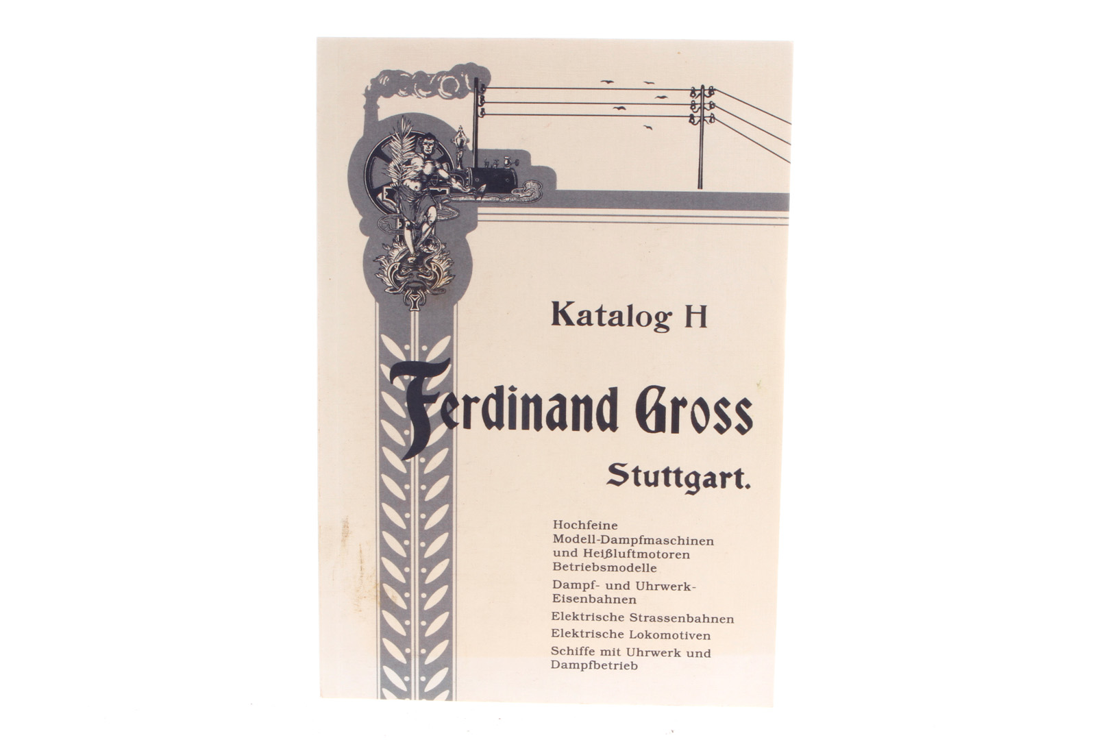 Nachdruck-Katalog Ferdinand Gross ”H”, Alterungsspuren