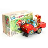 TM ”Tom and Jerry Comic Car”, Japan, Blech/Kunststoff, batteriebetrieben, L 27, min. besch. OK, Z 2