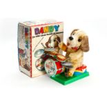Alps Japan Automat Hund als Trommler ”Dandy”, batteriebetrieben, leichte Gebrauchsspuren, leichte
