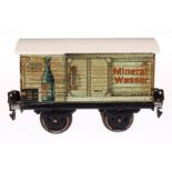 Märklin Mineralwasserwagen 1687, Spur 0, CL, mit 1 ST, Dach rest., RS, L 13, Z 3