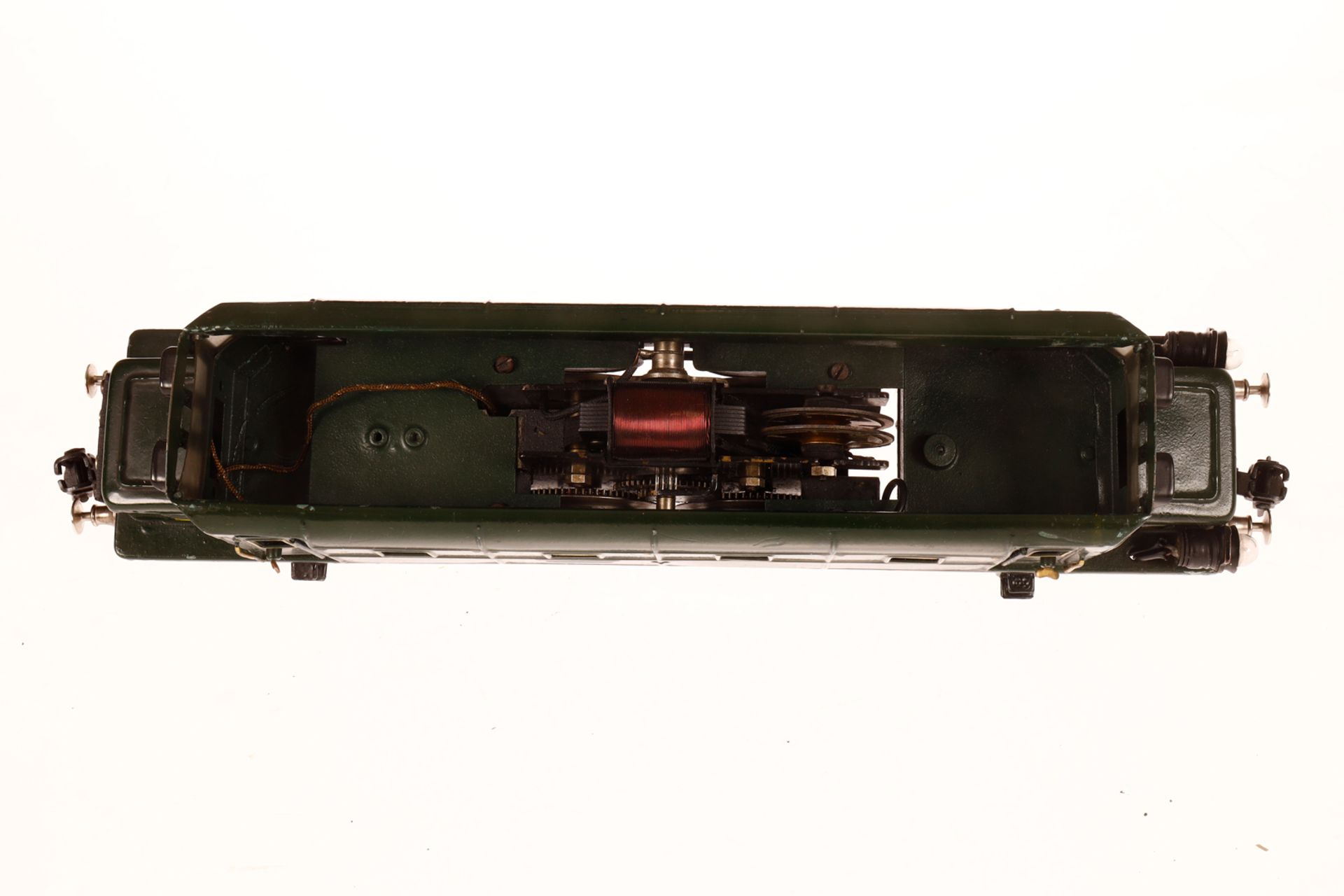 Märklin 2-C-1 E-Lok HS 70/12920, Spur 0, elektr., grün handlackiert, 2 el. bel. Stirnlampen, 2 - Image 4 of 4