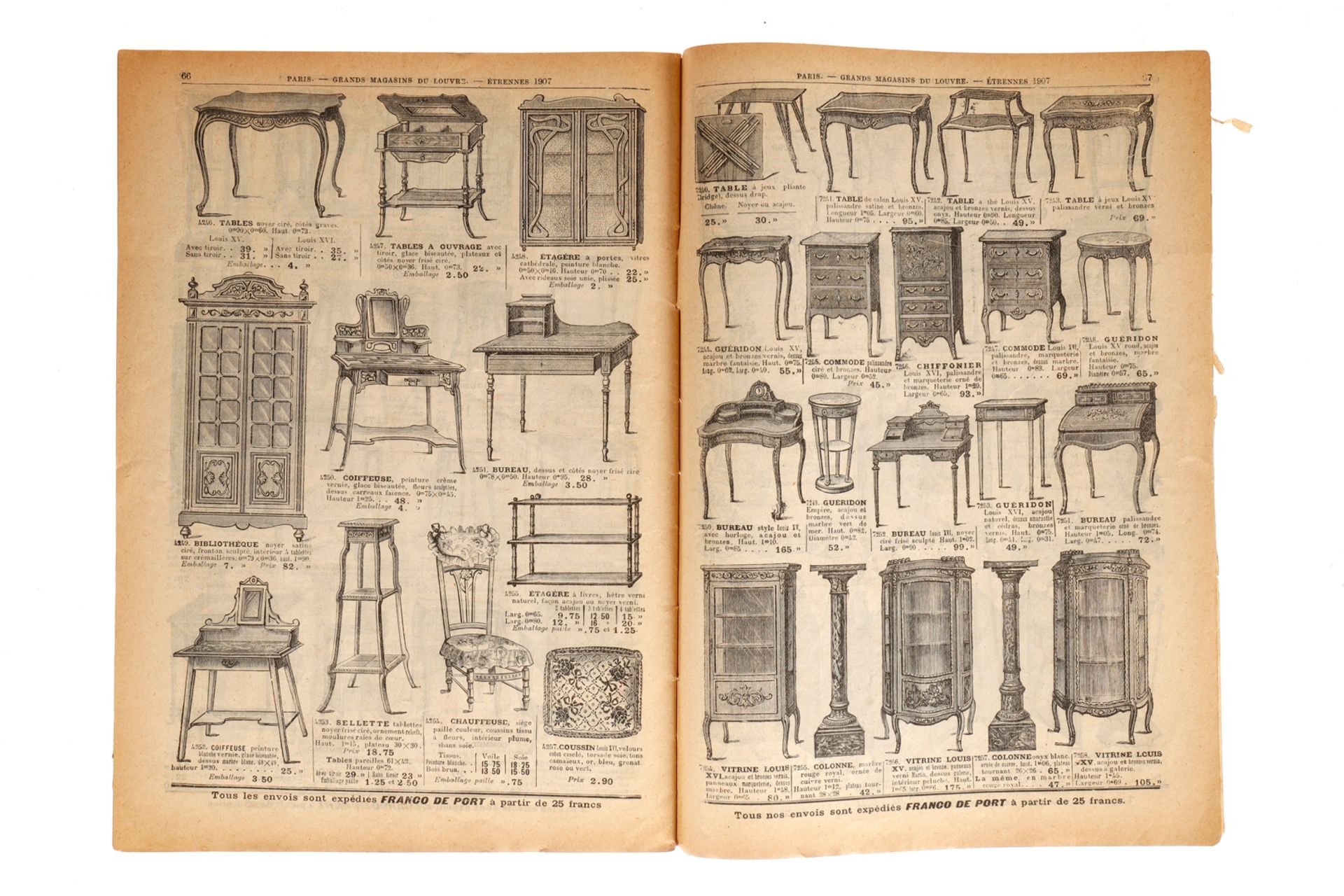 Spielzeugkatalog ”Grands Magasins du Louvre Paris”, 1907, französisch, mit Eisenbahn-, Blech und - Image 3 of 4