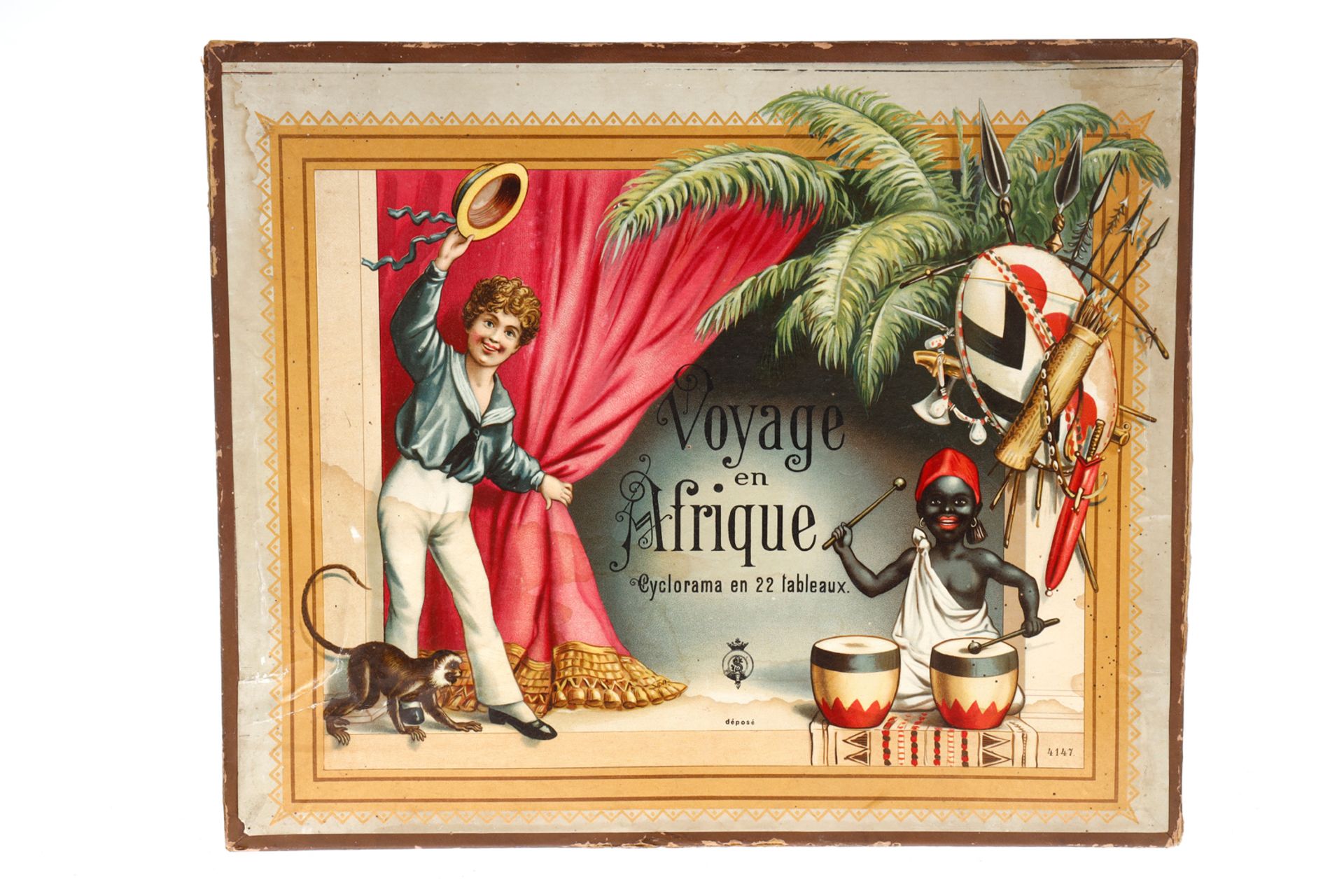 Sala Spiel Nr. 4147 ”Die Reise nach Afrika”, um 1900, für den französischen Markt, dekorative - Bild 10 aus 10