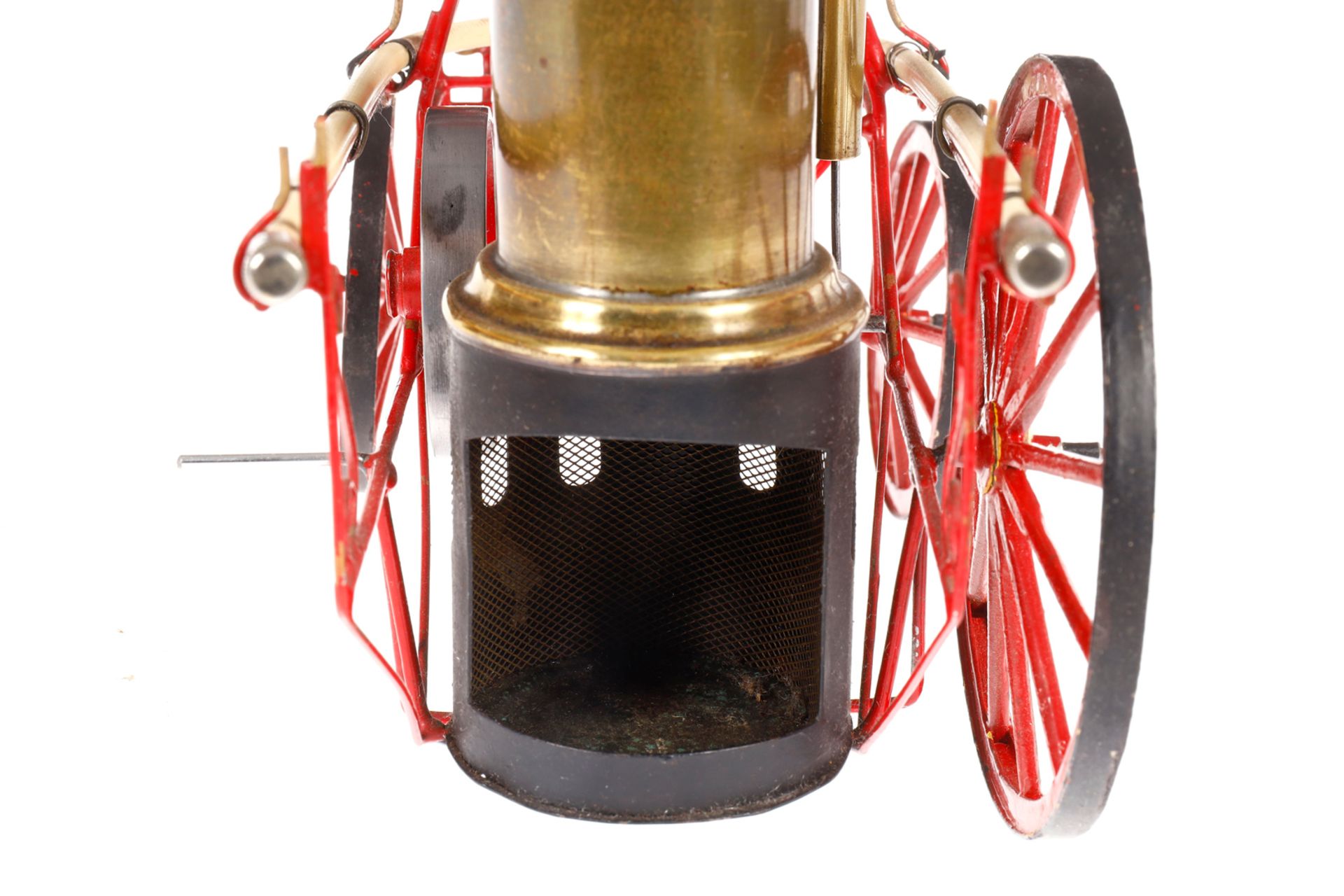Feuerwehr-Dampfspritzenwagen, nach Uralt-Vorbild, mit kleiner stehender alter Dampfmaschine, oszill. - Image 5 of 5