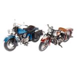 2 Motorradmodelle, wohl Franklin Mint, L 23, original verpackt, im Versandkarton, Z 2