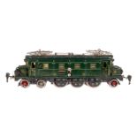 Märklin 2-C-1 E-Lok HS 66/12920, Spur 0, elektr., grün, mit 2 el. bel. Stirnlampen, 1 Rad ersetzt,