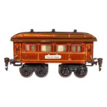 Märklin franz. Schlafwagen 1843, Spur 0, uralt, HL, mit Inneneinrichtung (ohne Arretierungen), 4