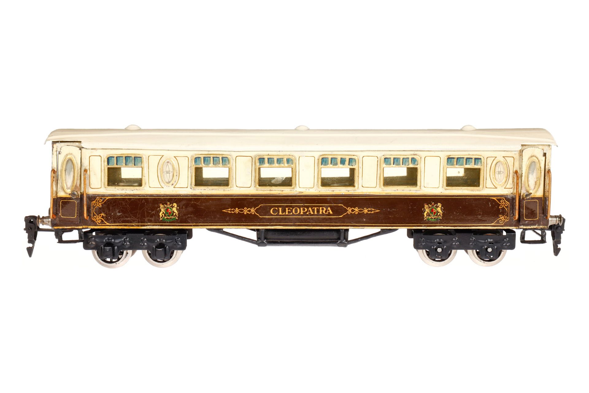 Märklin engl. Pullmanwagen ”Cleopatra” 2890, Spur 0, HL, mit 4 AT, Unterboden nachlackiert,