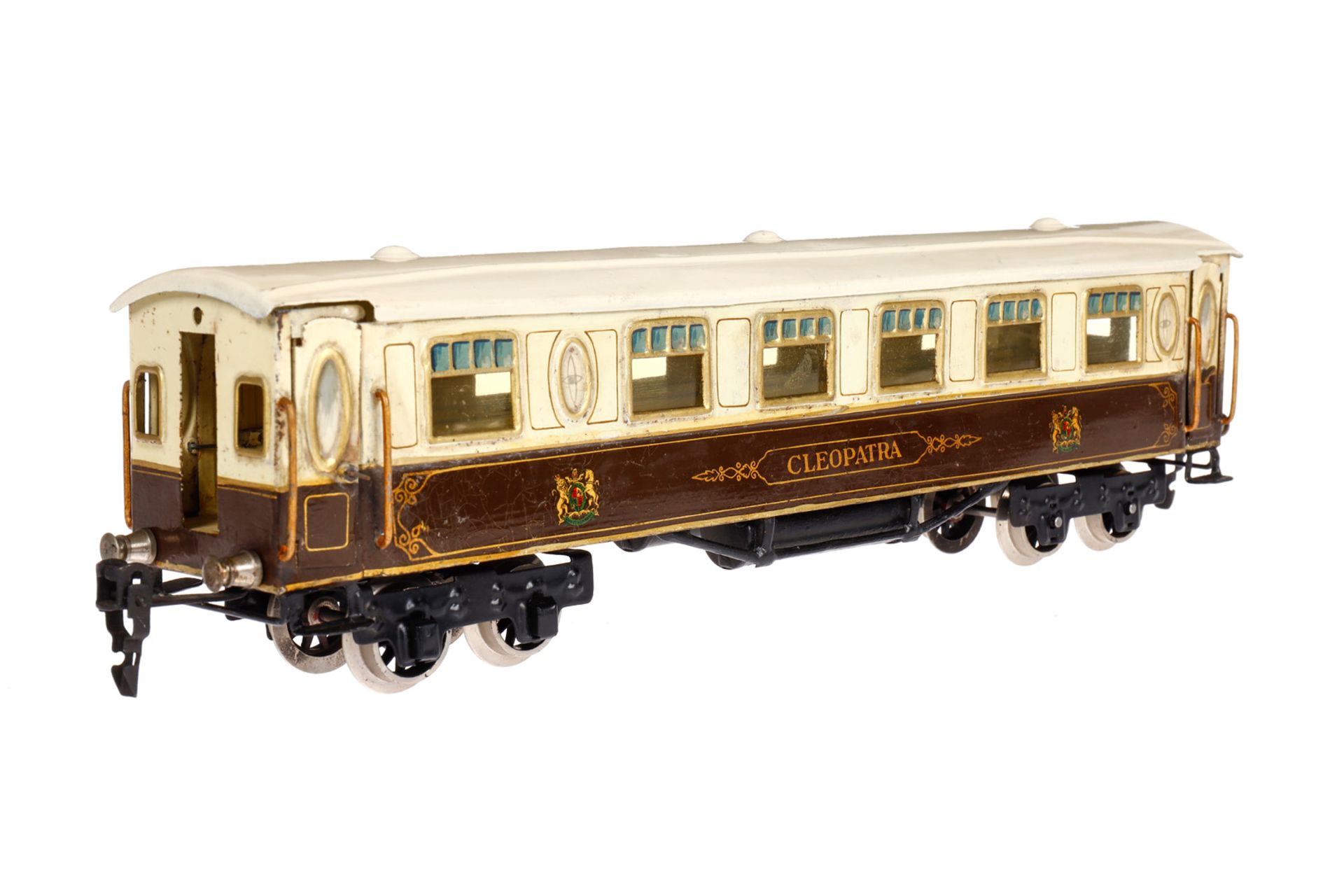 Märklin engl. Pullmanwagen ”Cleopatra” 2890, Spur 0, HL, mit 4 AT, Unterboden nachlackiert, - Bild 2 aus 4